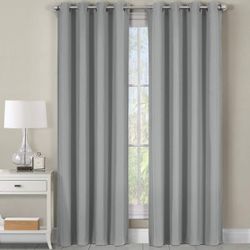 Set of 4 Panels – Heavyweight Egyptian Cotton Luxor ROOM-DARKENING BLACK-OUT – Grey