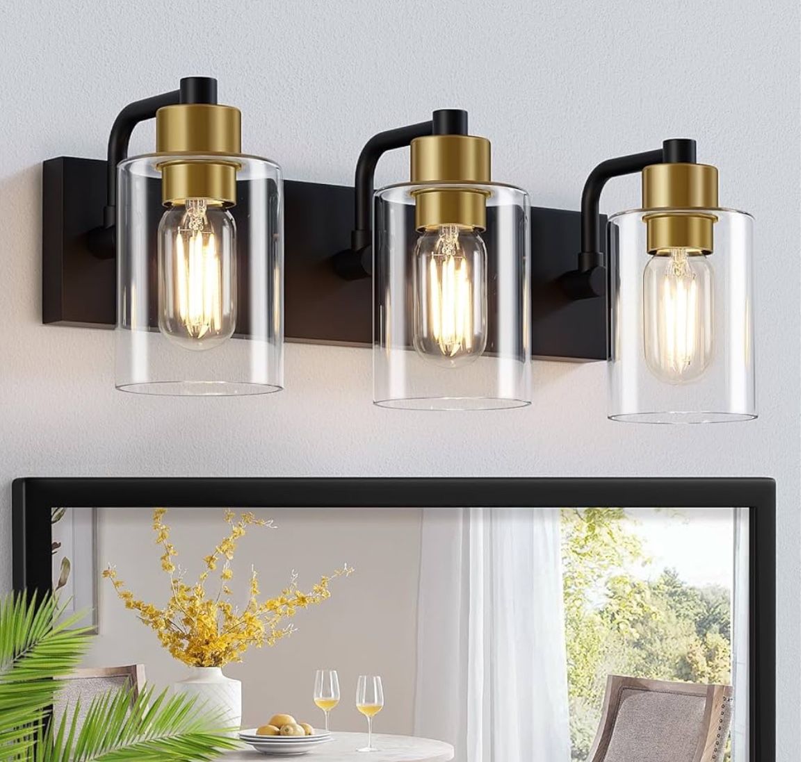Bathroom Light Fixtures,Matte Black and Gold for Sale in Alafaya, FL