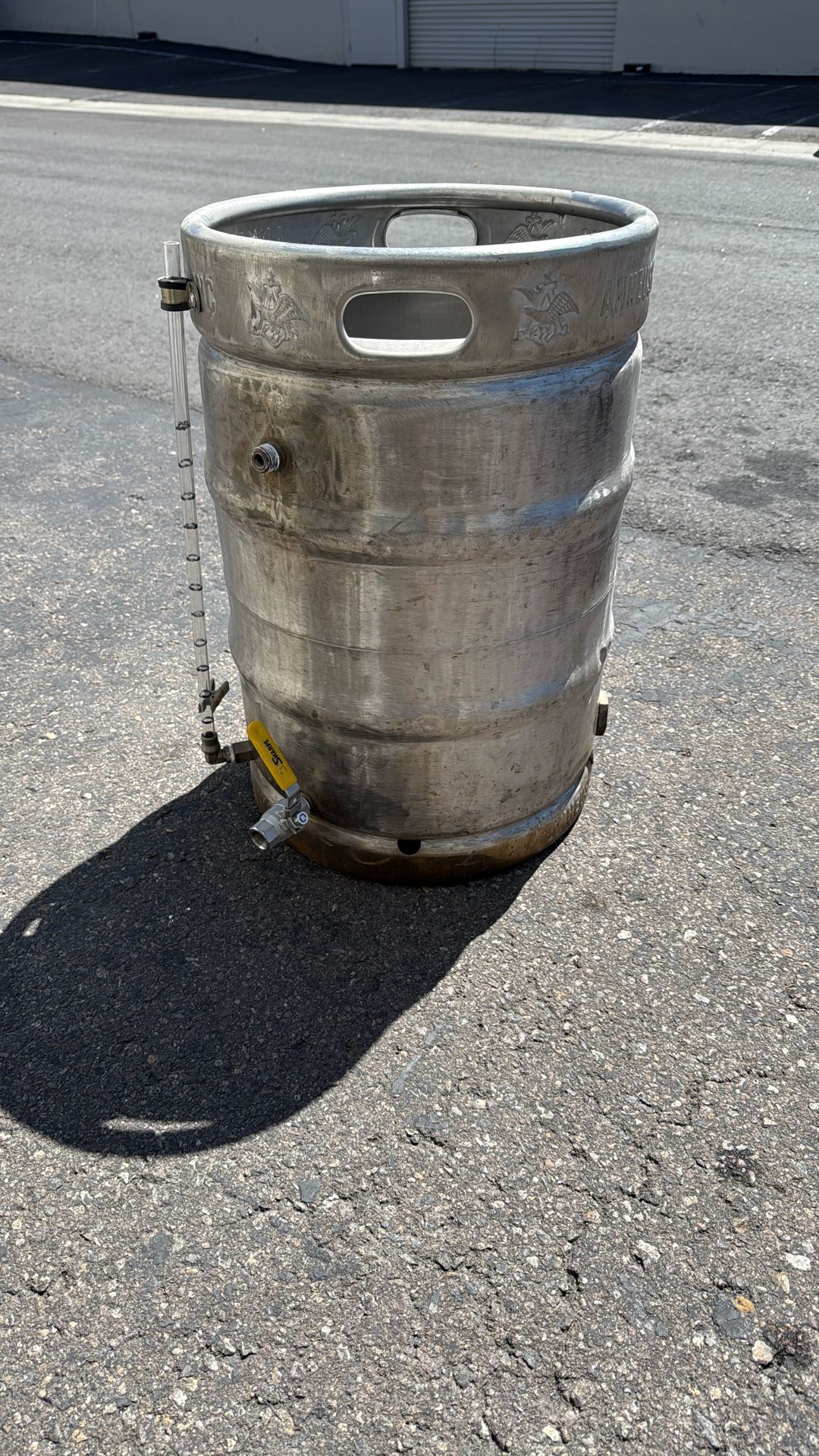 Keg Kettle With 1inch Threaded Port And Port With Ball Valve