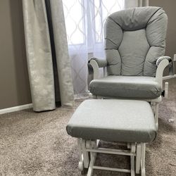 Nursing Rocking And Sliding Chair With Ottoman