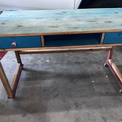 Rolling Media Console / Craft Station / Desk