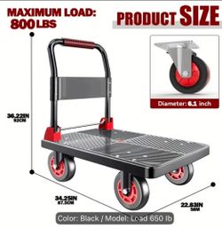Heavy Duty Folding Platform Push Cart Dolly