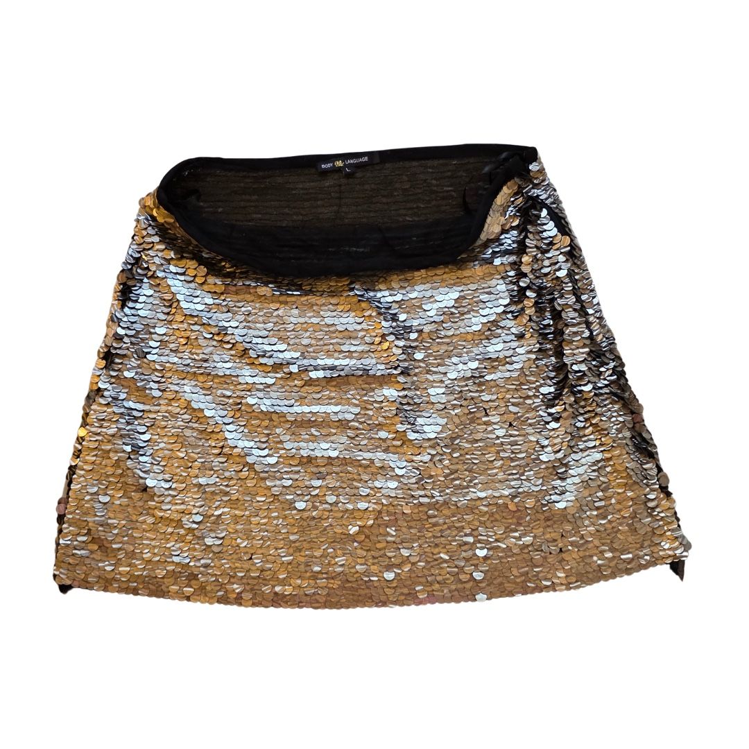 Silver Ice Sequin Skirt Size L