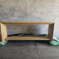 Baja Console Table Natural Crate & Barrel New