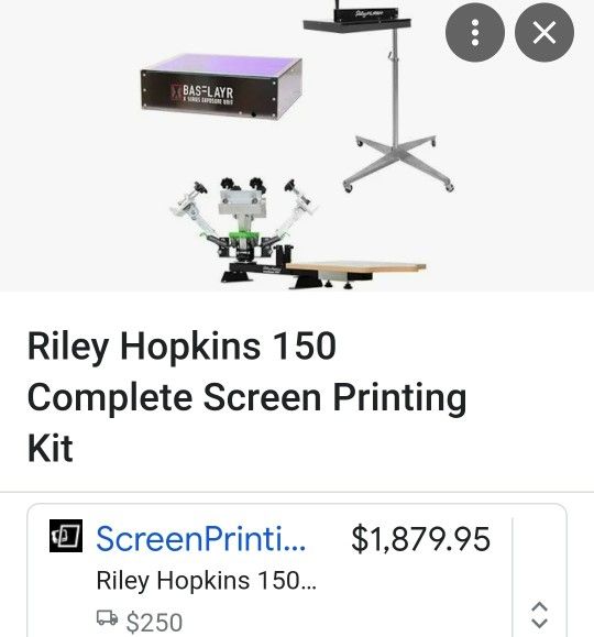 Riley Hopkins New 4/1 Screen Printer