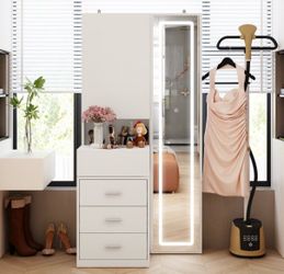 Lighted Vanity with Storage