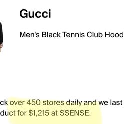 Gucci Embroidered Tennis Hoodie XXL