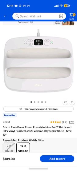 Cricut Easy Press 2 Heat Press Machine
