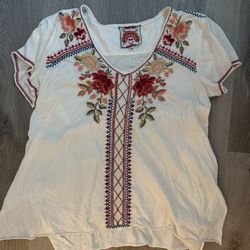 Johnny Was Embroidered Shirt