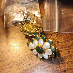 VNG Jadau Flower Stud Earrings 