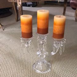 GLASS CANDELABRA