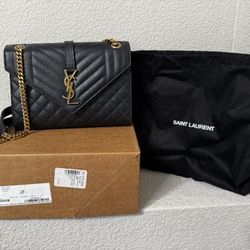 YSL quilted Envelope bag