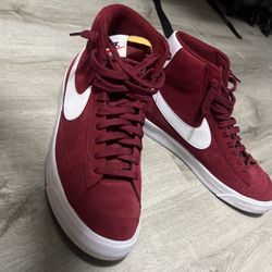 Red Nike Hi-top Blazers