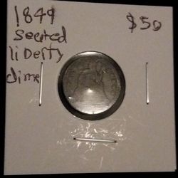 1849 Seated Liberty Dime