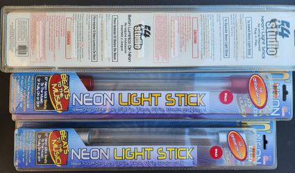 10" Neon Light Stick for Vehicles (5-pack)