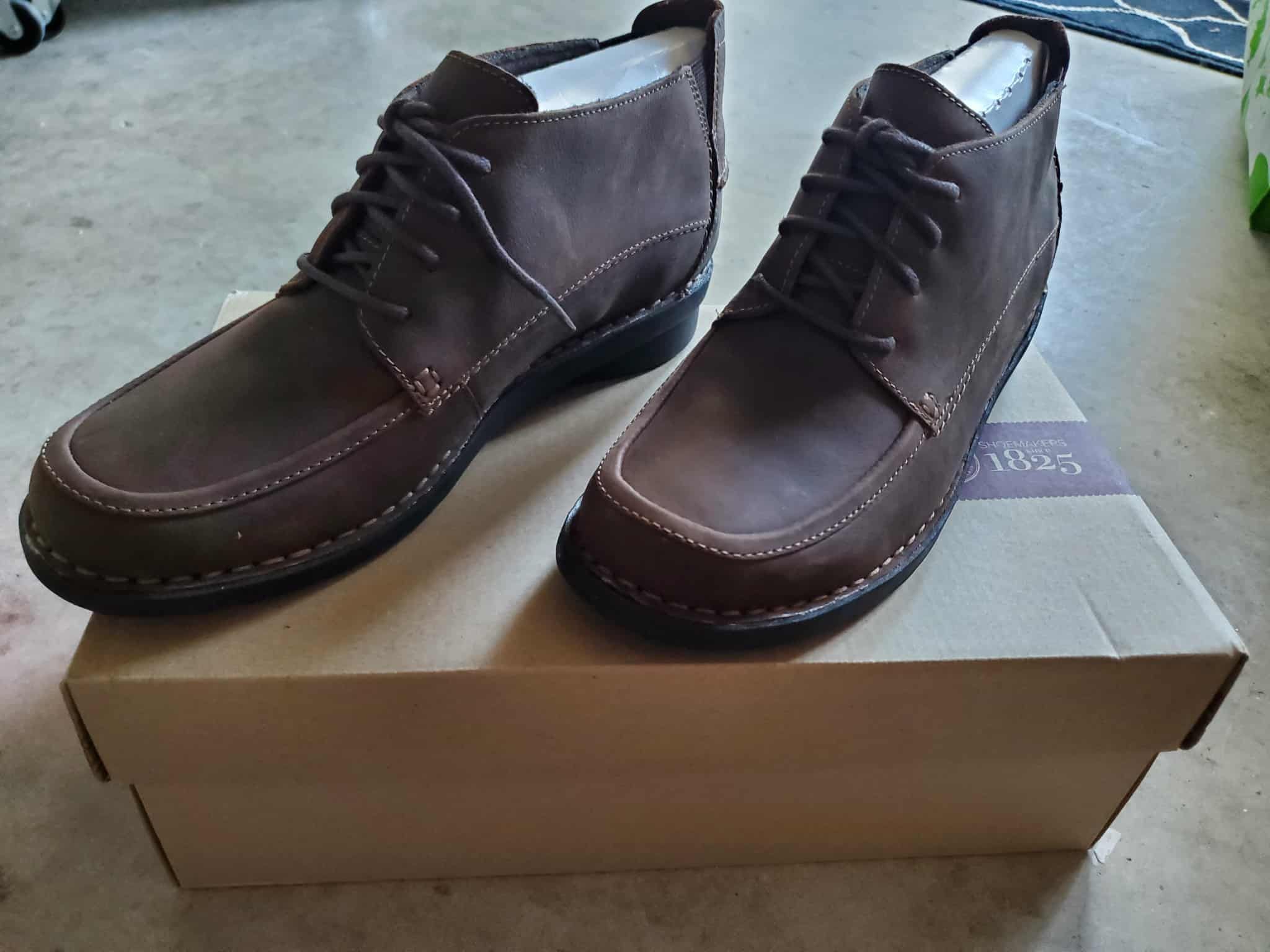 Clark – Leather Ankle Boots, Nikki Class,  Brown  8.5W