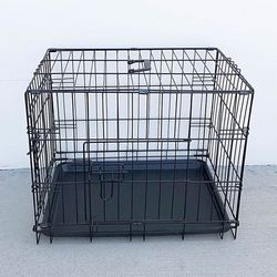 Brand New $25 Folding 24” Dog Cage 2-Door Folding Pet Crate Kennel w/ Tray 24”x17”x19” 