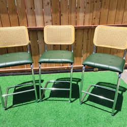 Dining Chair, Counter Height Bar Stools Set of 3 Bar Stools without Arms for Kitchen Islands,