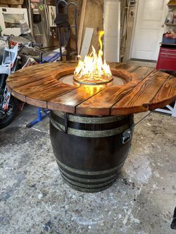 Wine Barrel Fire Pits