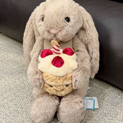 Jellycat bashful beige bunny birthday - NWT HTF