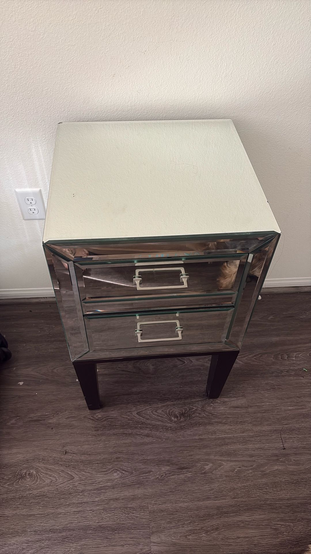 two mirrored side tables both for $100