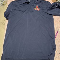 Men’s Medium Columbia Stl Cardinals Golf Polo Shirt Blue 