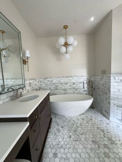 Luxury Calacatta Gold Marble Tile-Recently featured in Pinterest-$1,700