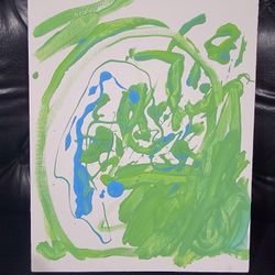 Emerald Swirl Abstract Art 