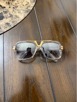 NEW Cazal Sunglasses 664/3 Clear Gold Grey Gradient Lenses
