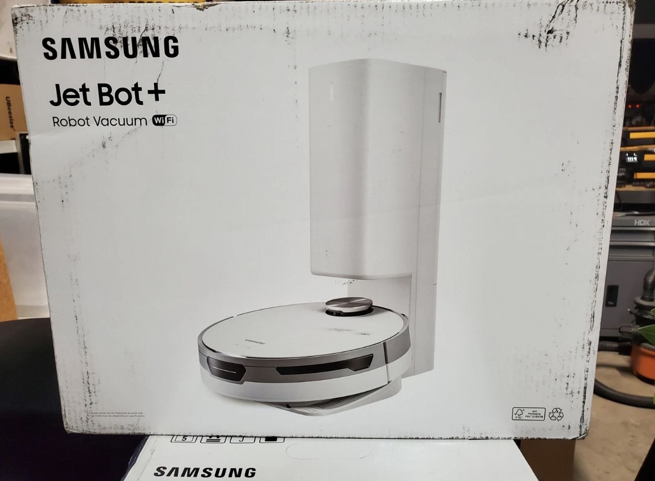Samsung - Jet Bot+ Robot Vacuum with Clean Station - White - NEW IN BOX!
