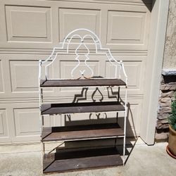 Vintage Wrought iron Plant Stand Display Shelves 