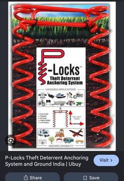 P-lock anchor for bike lock-up