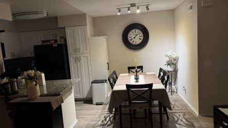 Solid Wood Dining Set – Table + 6 Chairs