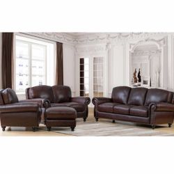Mortar 4-piece Brown Leather