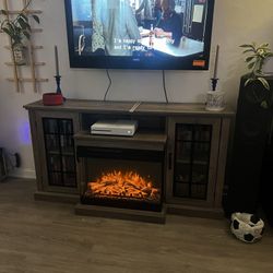 Beautiful TV stand With Electric Fire Place