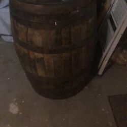 Antique liquor barrel oak