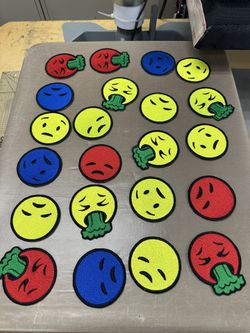 Crying Emoji Iron On Embroidery Patch