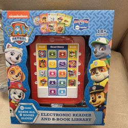 Paw Patrol Electronic Reader & 8-Book Library Ages 18+ Months