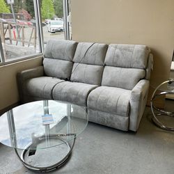 Light Grey Power Recliner Couch (in Store) 