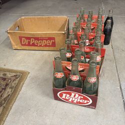 31 vintage Dr Pepper bottles