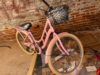 Pink Cruiser Bike with Front Basket