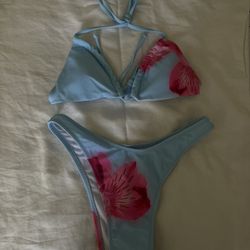 Blue Floral Bikini