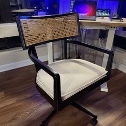 Crate & Barrel - Libby Natural Cane Desk Chair