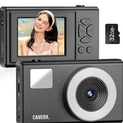 Digital Camera, 48MP AutoFocus UHD 4K Vlogging ‌Camra‌ 16X Digital Zoom, Anti-Shake Portable Digital Point and Shoot Kids Camera, Compact Small Camera