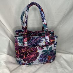 Blue Purple Floral Vera Bradley Purse Handbag 