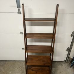 2 Piece Wood Ladder Wall Bookcase in Very Nice Condition 