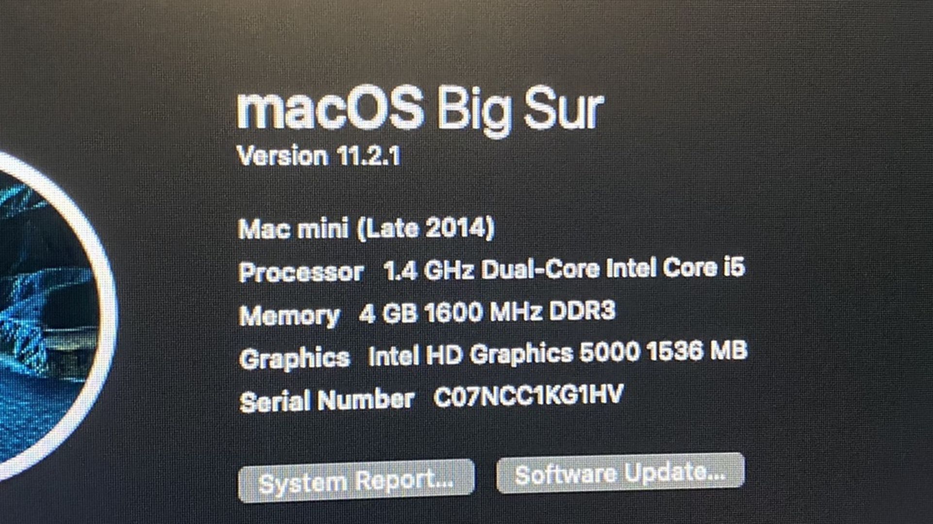 Mac Mini 2014 i5 4gb Ram 500 Ssd