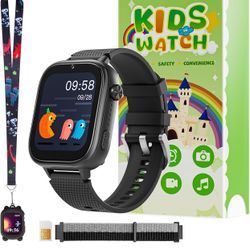 4G Smartwatch, Kids Watch for Kids with SIM Card, 47 Exciting Games, Two-Way Calling Feature, SOS Emergency Call Button Ideal for Kids Aged 3-12, Chil