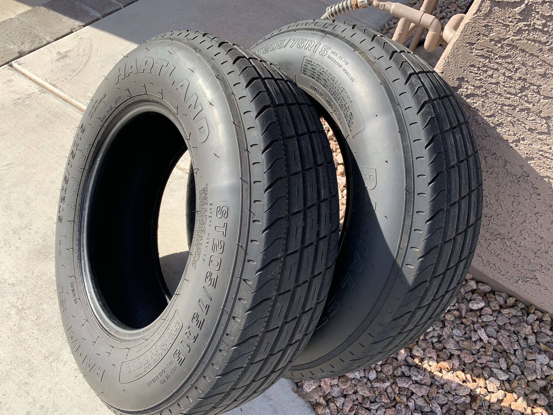 2 Hartland Trailer Tires - ST205/75R15
