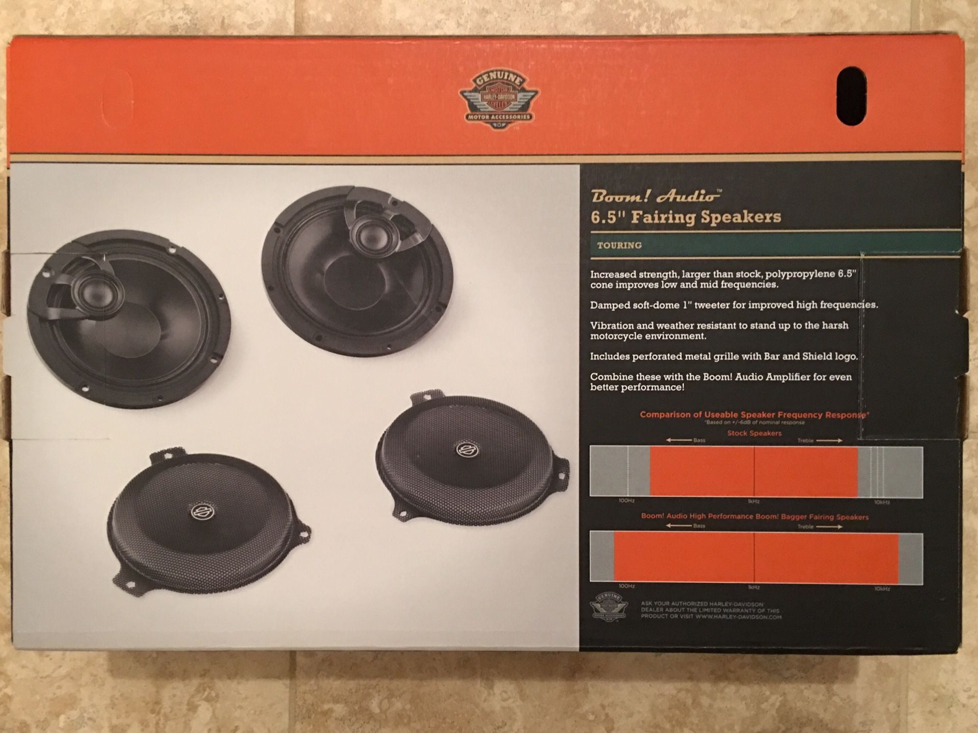 Harley Davidson Boom Audio Stage 1 Fairing 6.5” Speakers for 2014 Up Harley Davidson Touring Batwing Fairing. 76000317A Harley Davidson part number